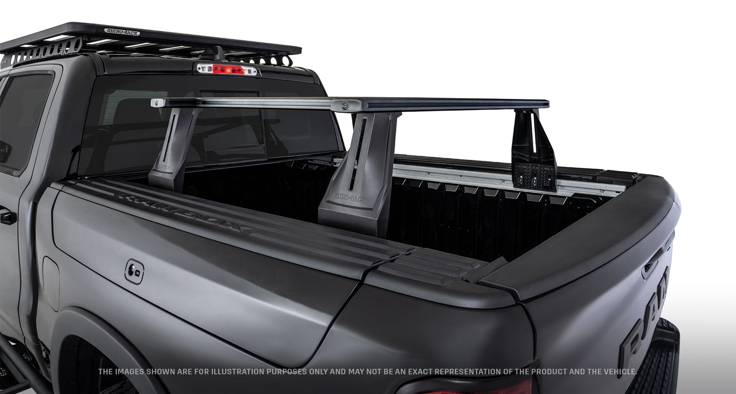 Kit de 4 barres de toit Reconn-Deck pour Dodge Ram 1500 Gen V 2019+ de RHINO-RACK, barres de benne robustes pour chargement.