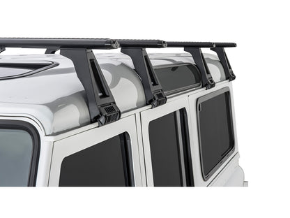 Kit de 4 barres de toit RHINO-RACK Sportz 1500mm pour Land Rover Defender 110 1993-2020, fixation solide et robuste.