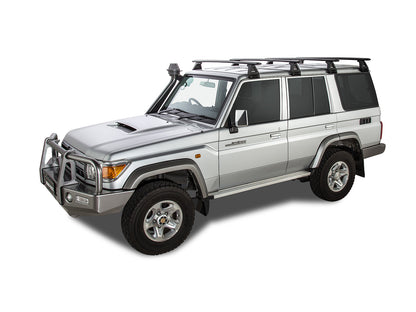 Kit de 4 barres de toit Sportz RHINO-RACK pour Toyota Land Cruiser HZJ76, 1500mm, en acier robuste, fixation sécurisée.
