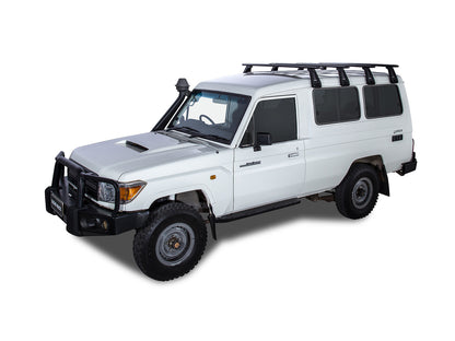 Kit de 4 barres de toit RHINO-RACK Sportz 1500mm pour Toyota Land Cruiser HZJ78, GRJ78, HZJ75, avec fixation robuste.