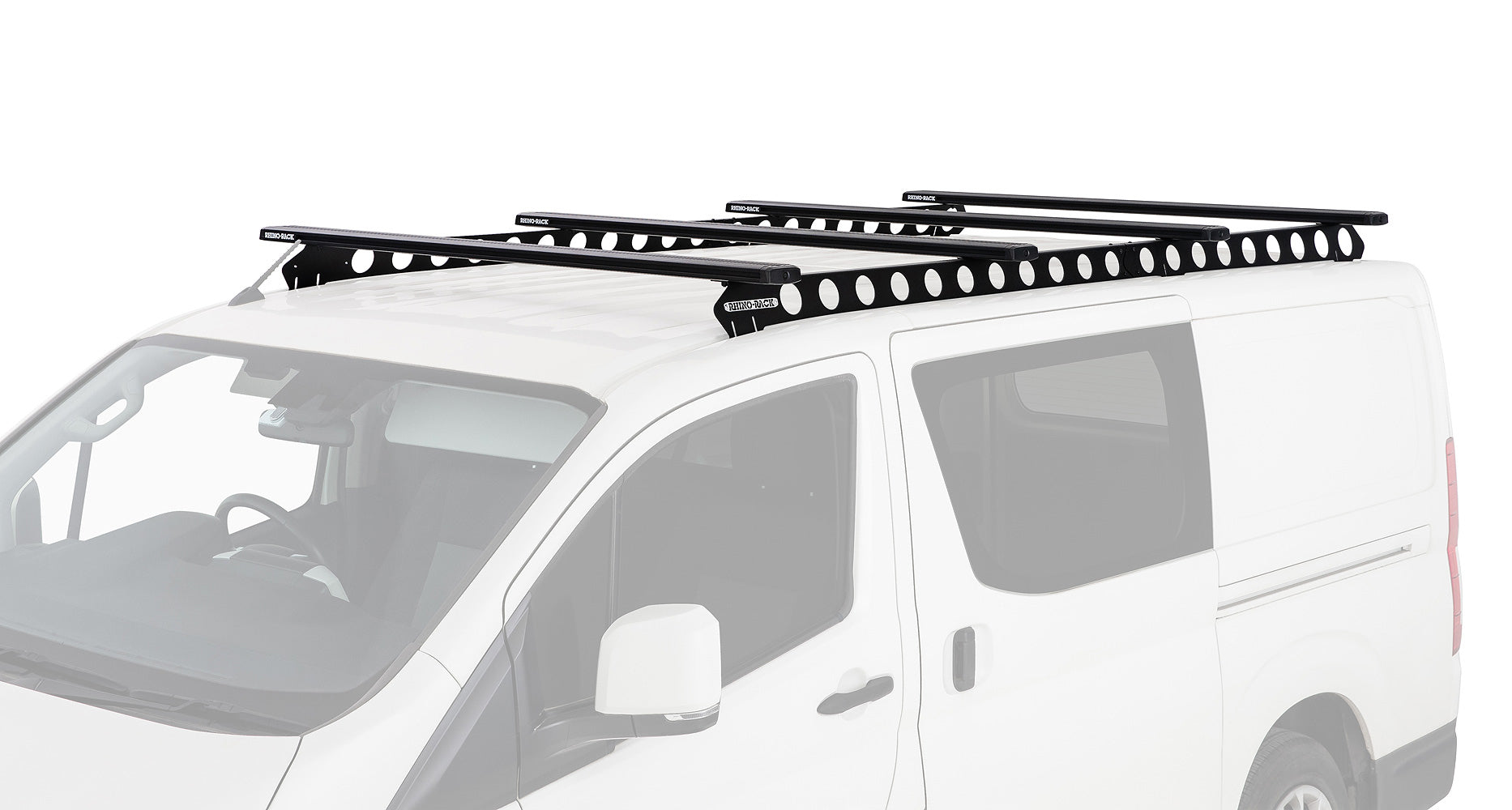 Kit de 4 barres de toit RHINO-RACK Reconn-Deck pour système de transport de chargement en acier robuste.