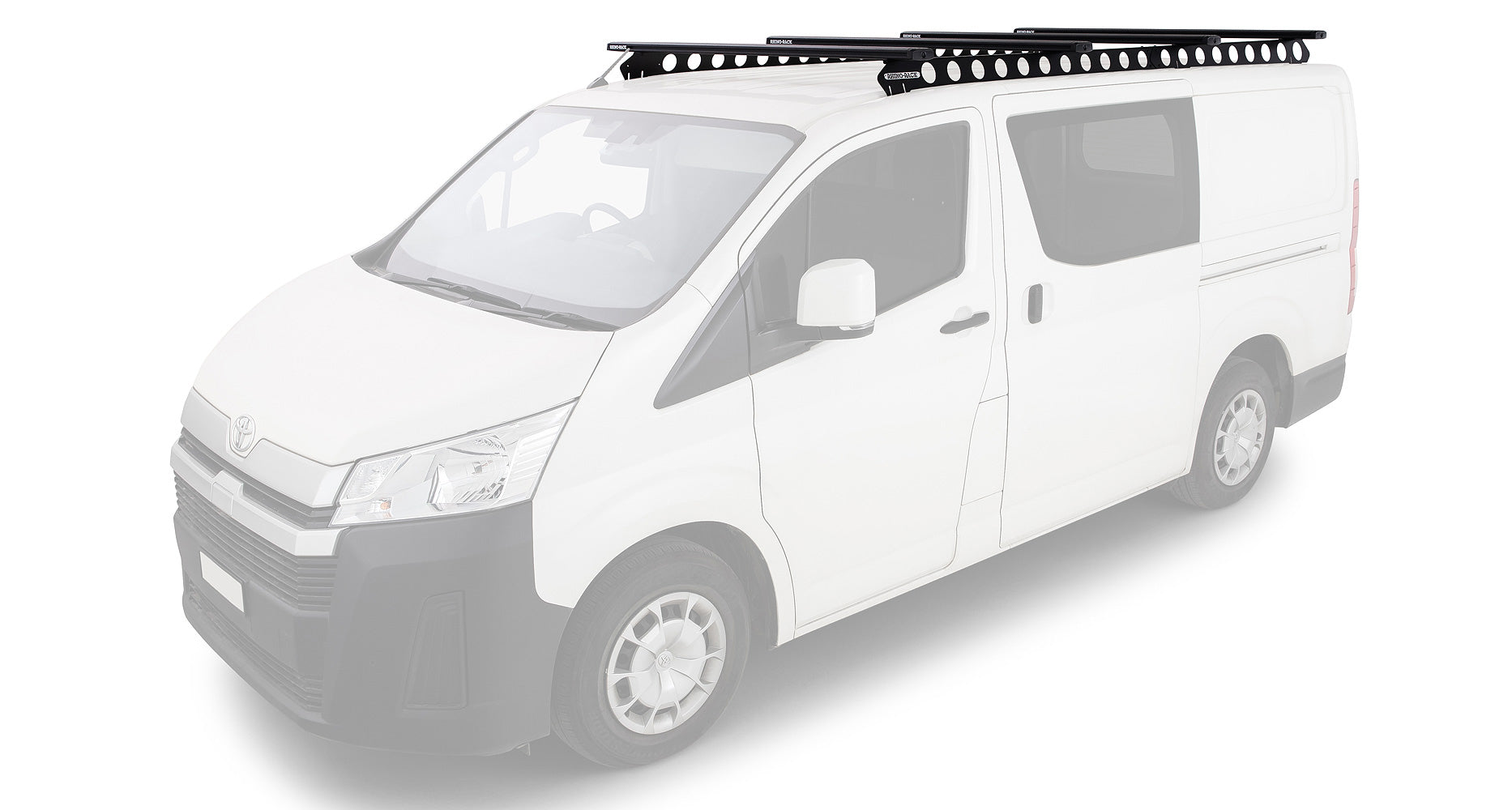 Kit de 4 barres de toit Rhino-Rack Reconn-Deck pour système de transport, installation sur véhicule tout-terrain.
