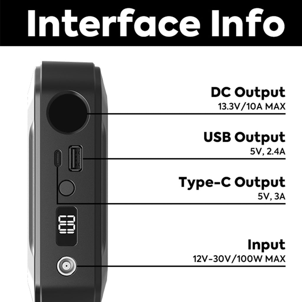 Batterie portable ICECO Magnetic 250Wh pour frigo et technologie, équipée de connecteurs magnétiques, vue de face.