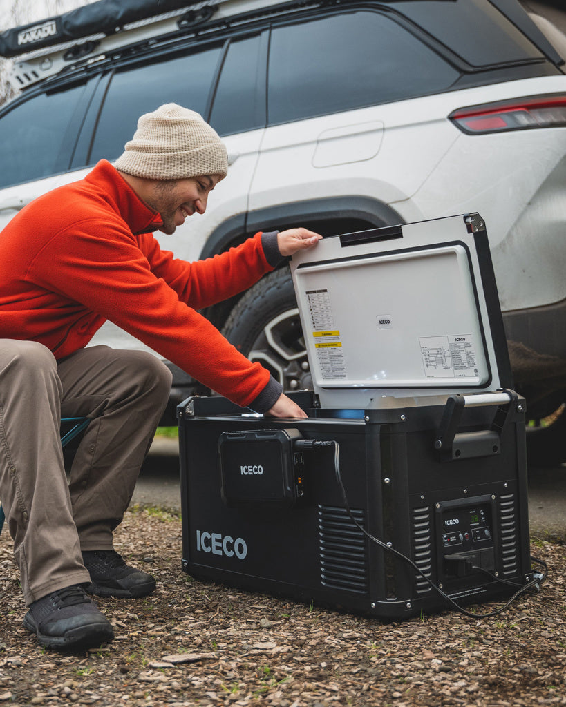 Batterie portable ICECO Magnetic 250Wh pour frigo et appareils électroniques, connectée et compacte.