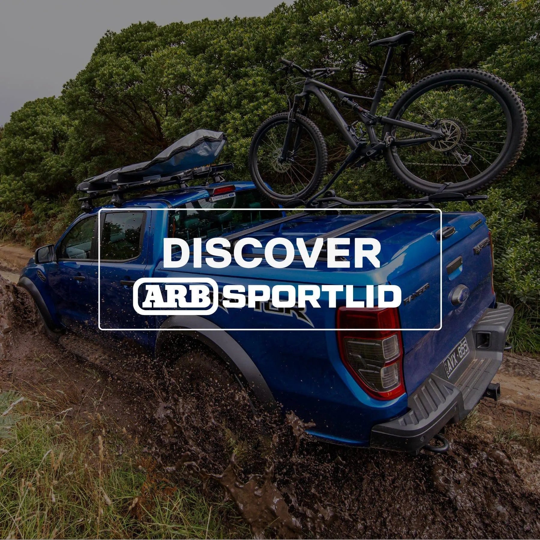 Couvre benne coffre - Sportlid V ARB + système de rails - Ford Ranger 2012+ / Raptor 2018+ sur Xperts4x4 Accessoires 4x4 Off-Road