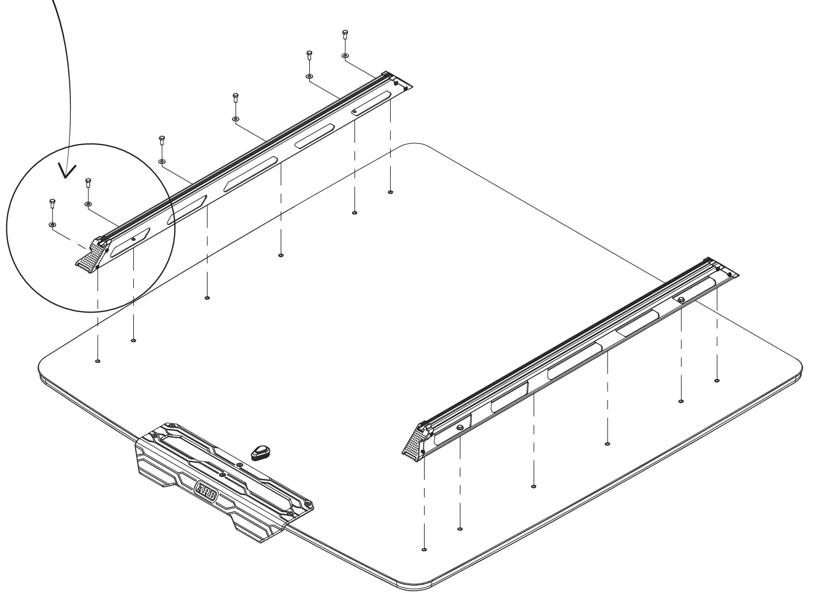 Premium Rails pour Hardlid ARB Modele Basique - Optionnel sur Xperts4x4 Accessoires 4x4 Off-Road