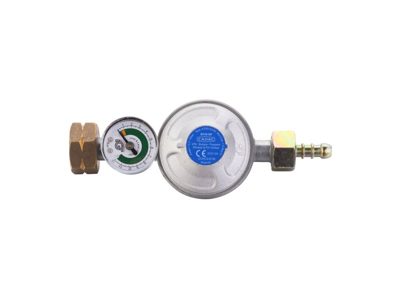 Détendeur universel CADAC Overflow 30 mbar avec manomètre sur Xperts4x4 Accessoires 4x4 Off-Road