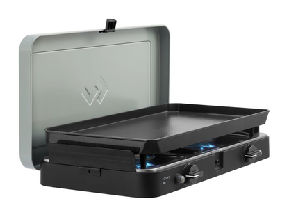 Réchaud portable à gaz 2 brûleurs avec Plancha Cadac 2 Cook 3 Pro sur Xperts4x4 Accessoires 4x4 Off-Road