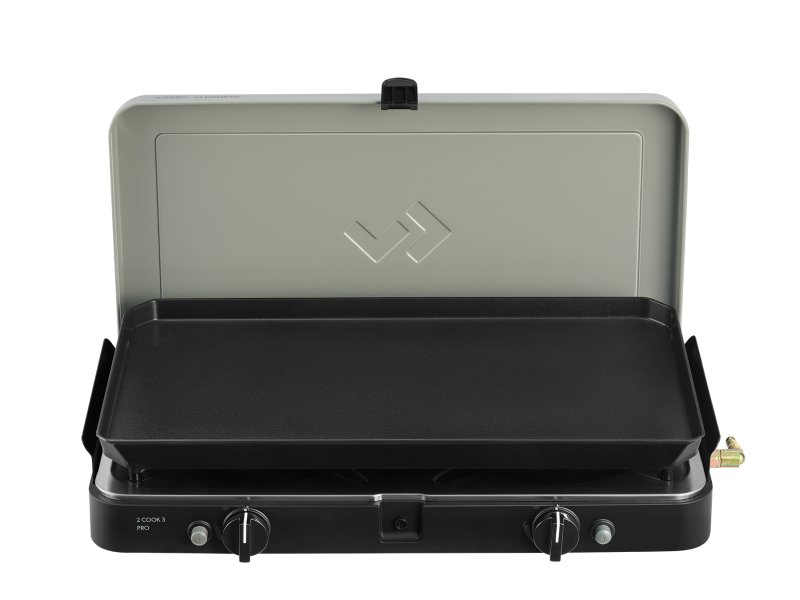 Réchaud portable à gaz 2 brûleurs avec Plancha Cadac 2 Cook 3 Pro sur Xperts4x4 Accessoires 4x4 Off-Road