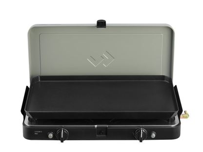 Réchaud portable à gaz 2 brûleurs avec Plancha Cadac 2 Cook 3 Pro sur Xperts4x4 Accessoires 4x4 Off-Road