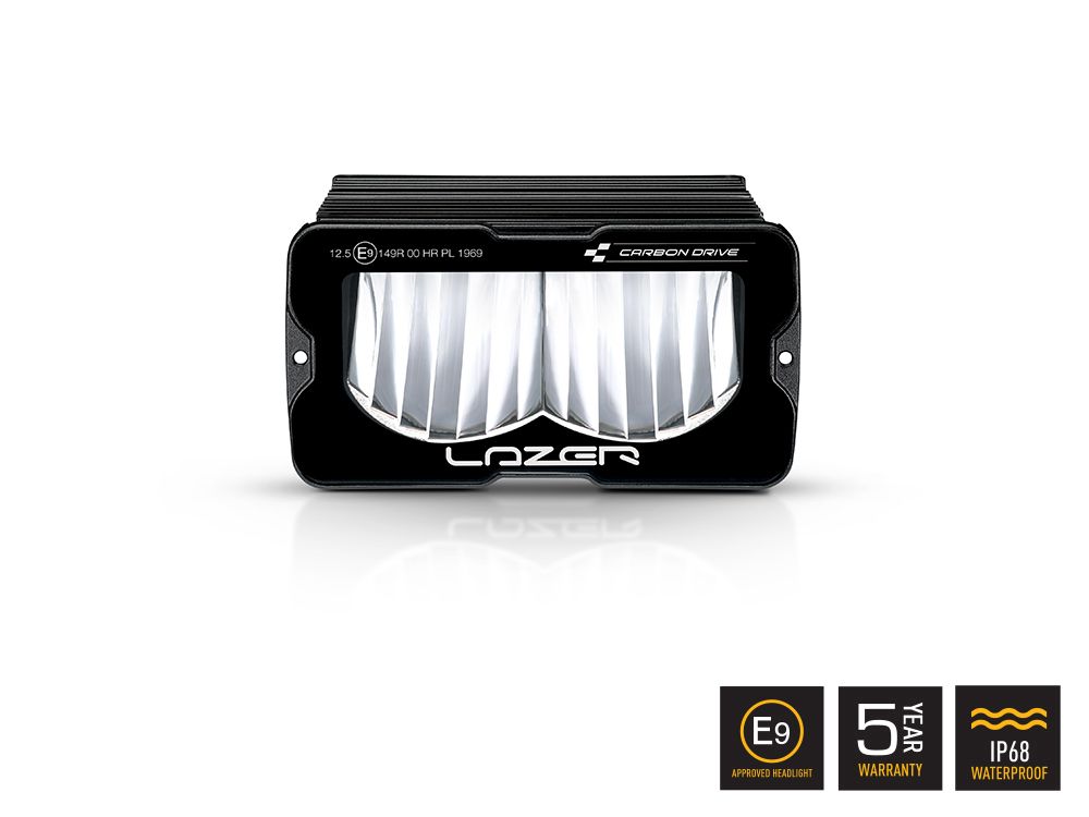 Phare LED LAZER LAMPS Carbon-2 conduite mode jaune, éclairage compact 3120 lm pour véhicule tout-terrain.