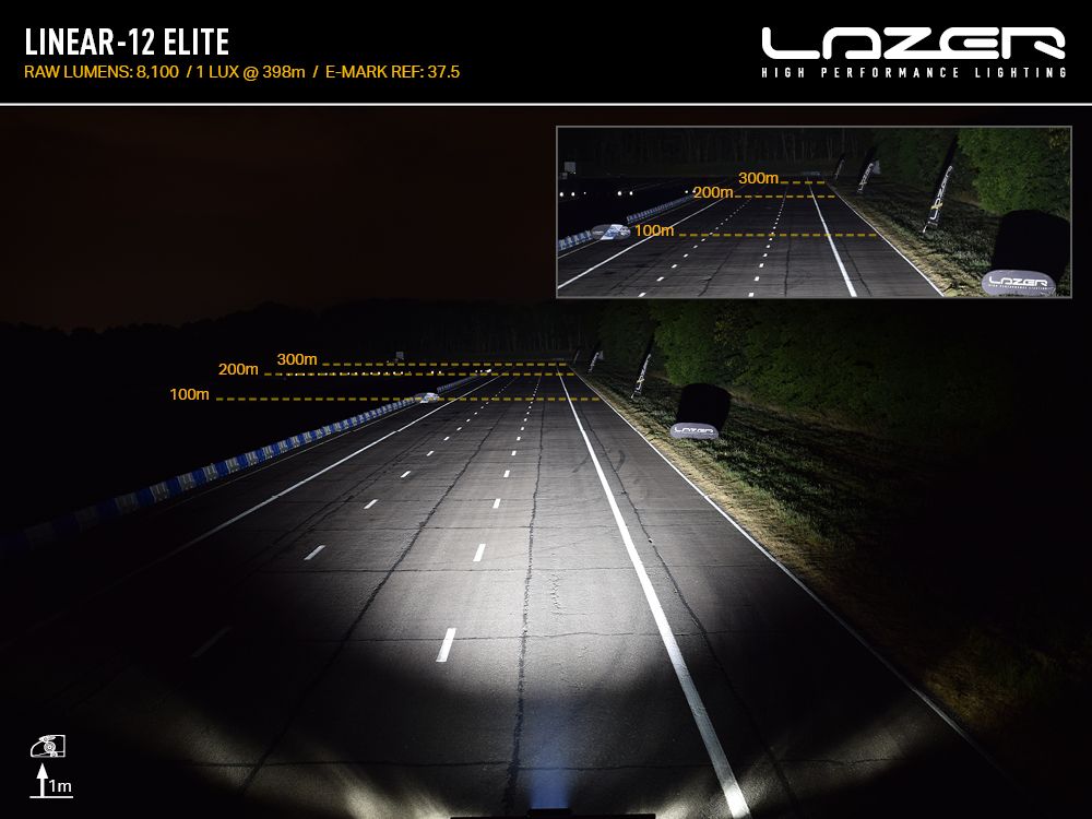 Barre LED LAZER LAMPS Linear-12 Elite avec 8100 lm, éclairage LED robuste pour véhicules tout-terrain.