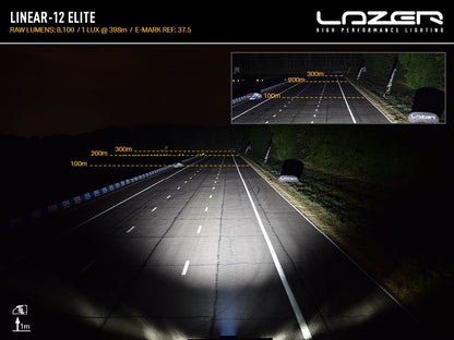 Barre LED LAZER LAMPS Linear-12 Elite avec 8100 lm, éclairage LED robuste pour véhicules tout-terrain.
