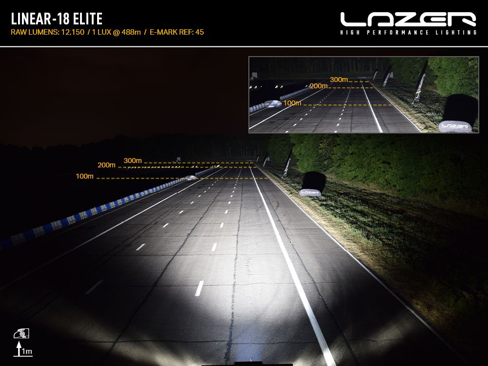 Barre LED LAZER LAMPS Linear-18 Elite avec 13500 lm, éclairage de position LED pour véhicules tout-terrain.