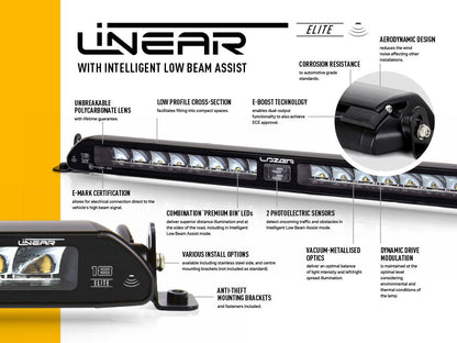 Barre d'éclairage LED LAZER LAMPS Linear-18 Elite i-LBA, 18000 lm, pour véhicules tout-terrain, lumière puissante et durable