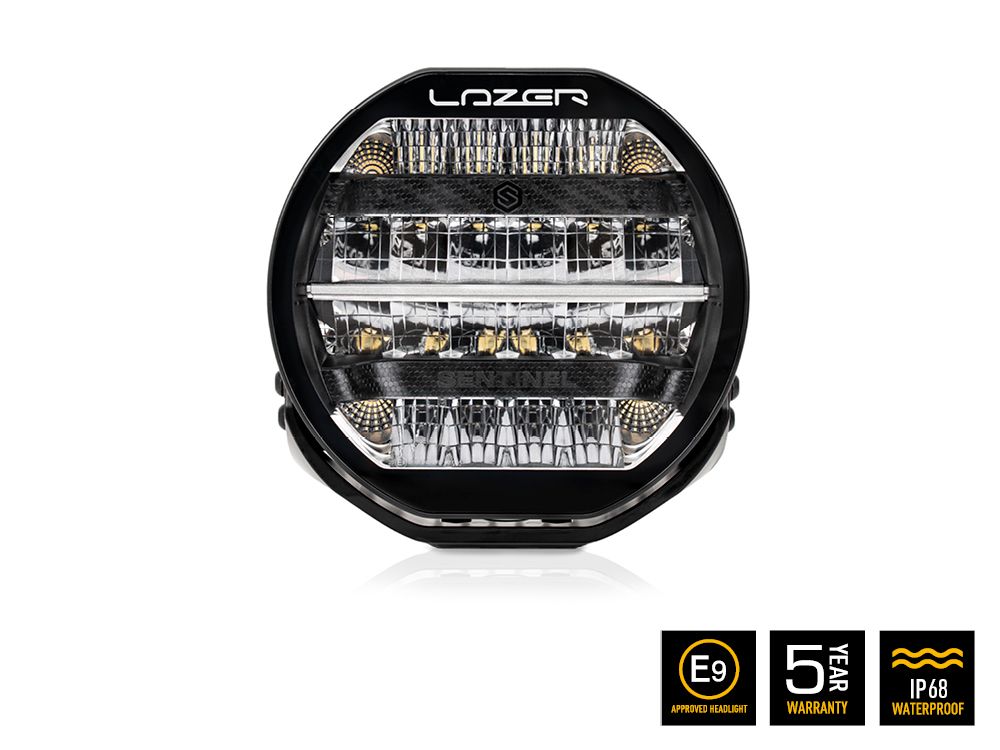 Phare LED supplémentaire LAZER LAMPS Sentinel 9'' Support Slim, 9520 lm, éclairage puissant pour véhicule tout-terrain.