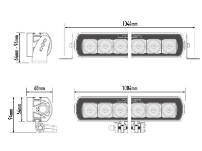 Barre LED Slim LAZER LAMPS T24 Évolution avec lumière puissante de 24816 lm, éclairage LED robuste pour véhicule tout-terrain