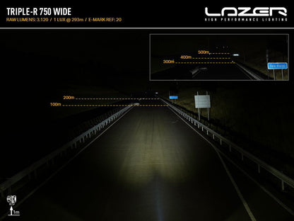 Phare rond LED LAZER LAMPS Triple-R 750 Grand Angle, éclairage LED puissant de 4620 lm pour véhicules tout-terrain
