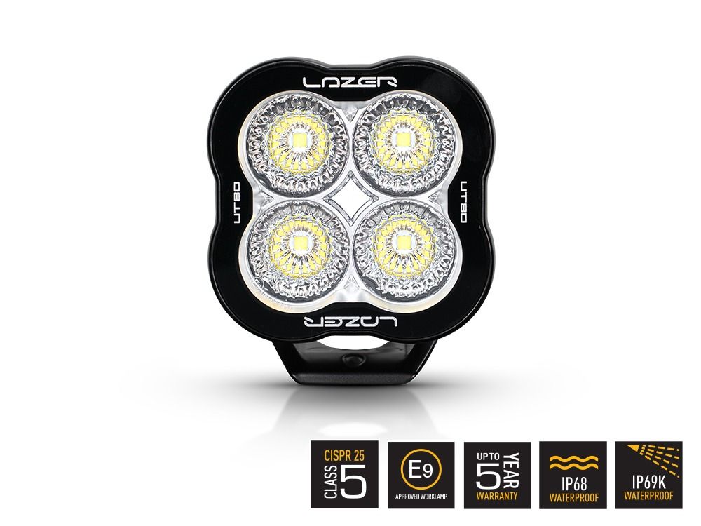 Phare de travail LED LAZER LAMPS Utility-80 HD avec 8940 lm, éclairage LED puissant pour utilisation professionnelle.