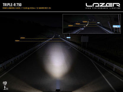 Phare LED LAZER LAMPS Triple-R 750 Gen2 pour 4x4, éclairage longue portée, design robuste et puissant pour véhicules tout-terrain.