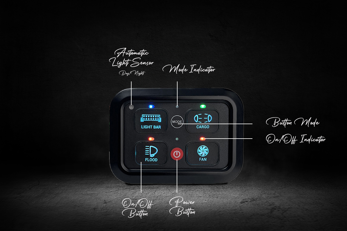 Switch Panel Lumidrive 12V : Centralisez l'Électricité de Votre 4x4 sur Xperts4x4 Accessoires 4x4 Off-Road
