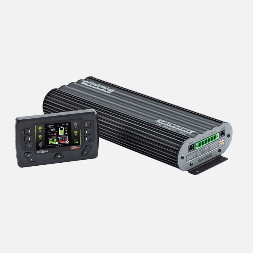 Système de gestion de batterie REDARC SOLILA Manager30 avec TVMS Rogue 4x4, pour autonomie et énergie en véhicule tout-terrain.