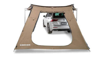 Paroi/mur trapézoïdale avec Porte - Auvent Batwing Compact RHINORACK sur Xperts4x4 Accessoires 4x4 Off-Road