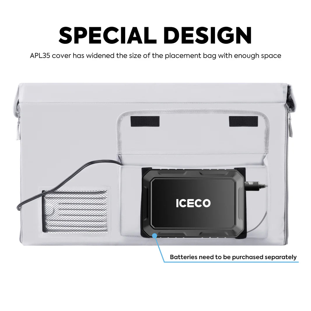 Housse isolante pour frigo ICECO APL35, accessoire de rangement et performance, adaptée pour frigo et accessoires ICECO.