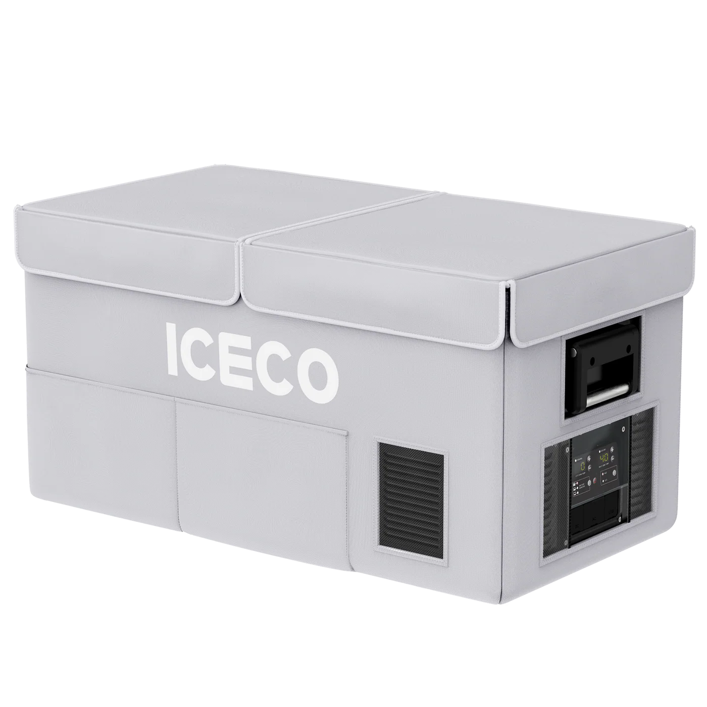 Housse isotherme ICECO pour frigo VL75PROD, accessoire de refroidissement résistant pour véhicule tout-terrain.