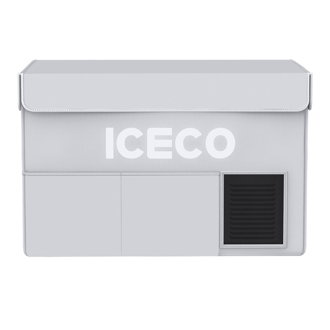 Housse isotherme ICECO VL60ProS pour frigo, isolation et protection durable, adaptée aux accessoires de camping et de voiture.