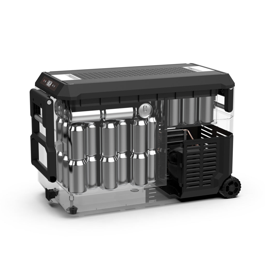 Réfrigérateur congélateur ICECO JP40 PROS 40L, frigo et accessoires, compact et portable pour extérieur ou camping.