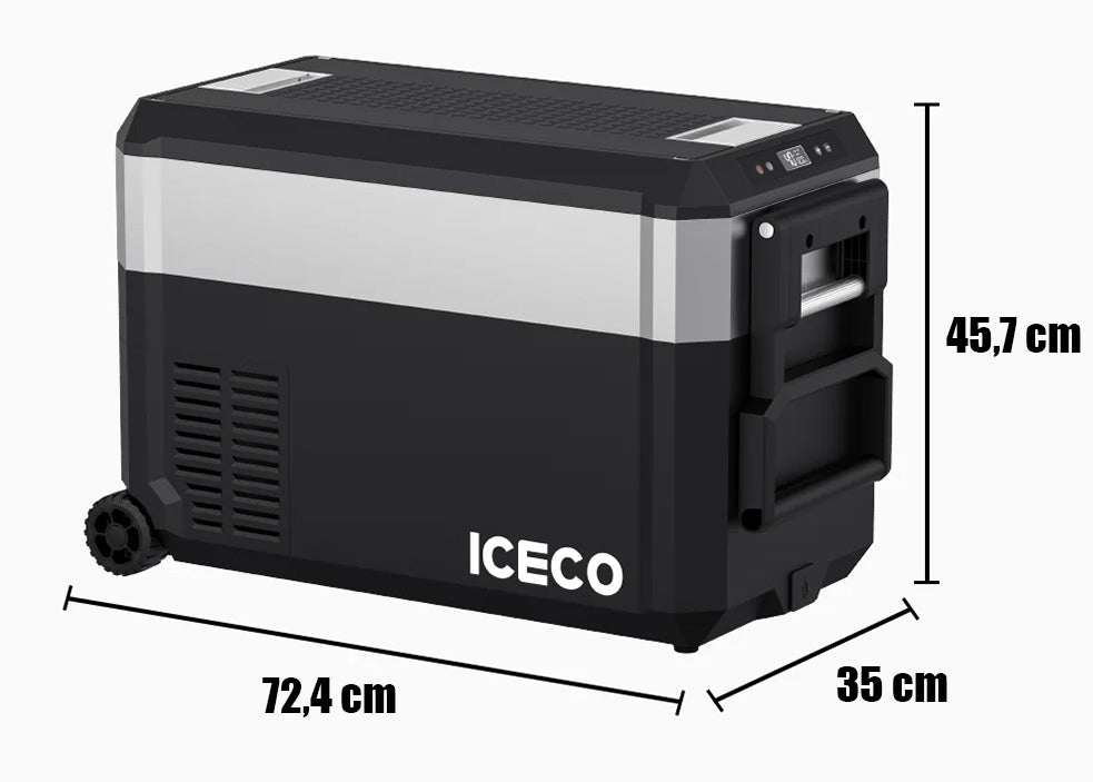 Réfrigérateur congélateur ICECO JP40 PROS 40L à zone unique, conçu pour une utilisation en extérieur ou en camping.
