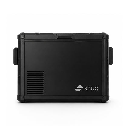 Réfrigérateur congélateur SNUG Groenland 45L noir, zone unique, appareil compact pour la conservation des aliments.