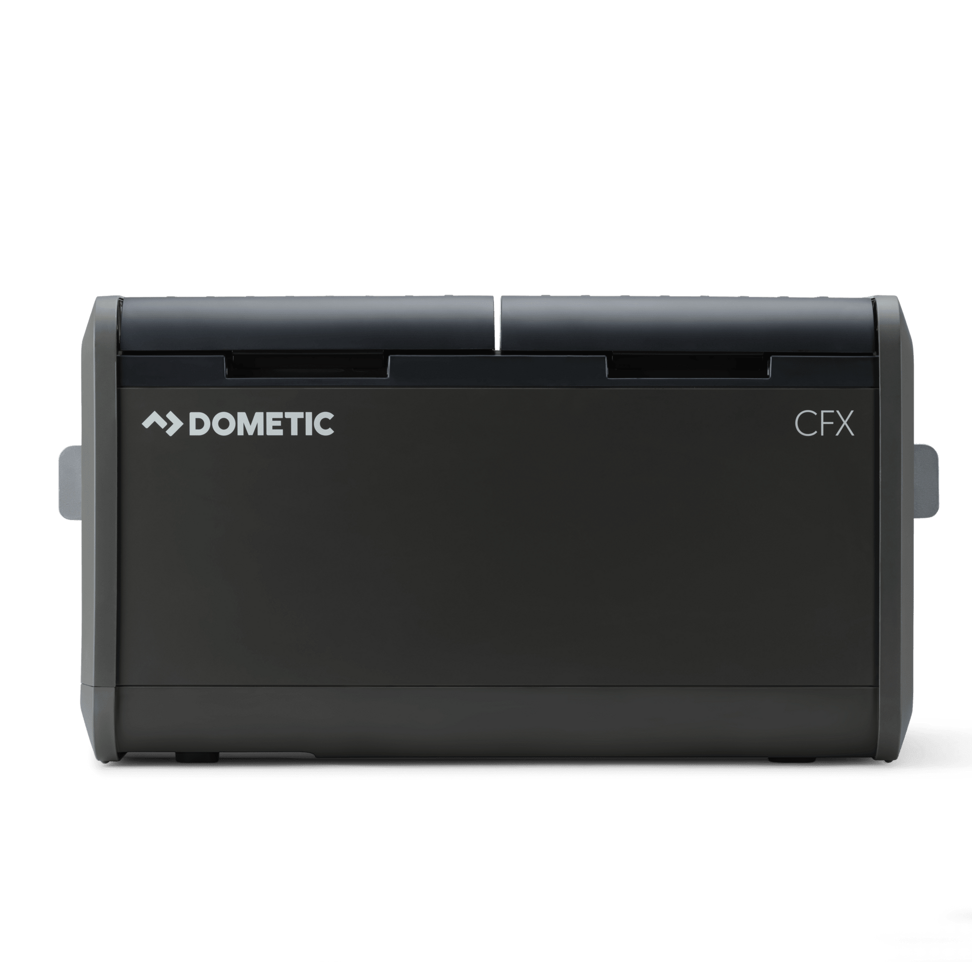 Réfrigérateur portable DOMETIC CFX5 75 Dual Zone, frigo de voyage avec double zone de refroidissement, vue de face.