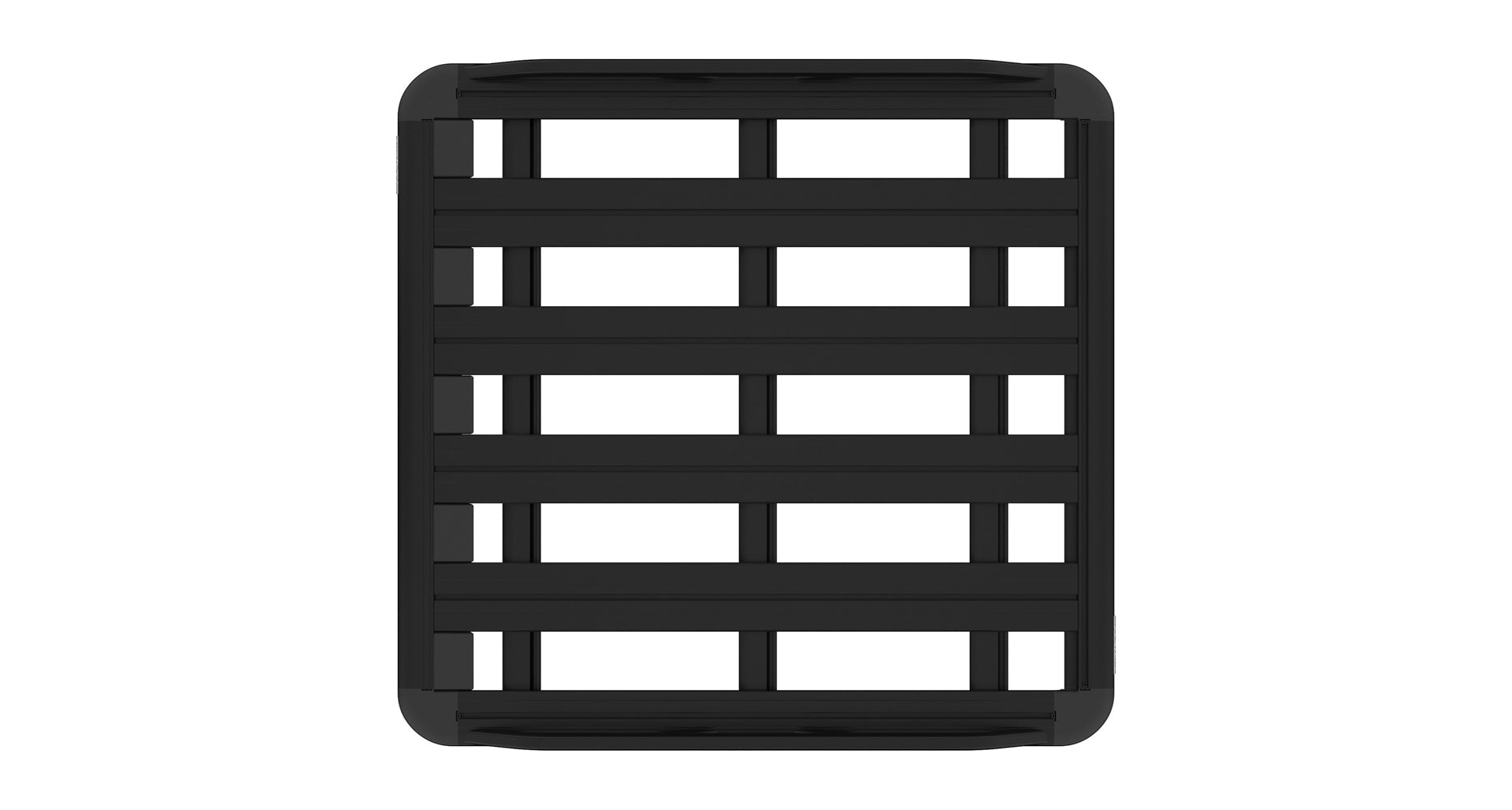 Galerie de toit Rhino-Rack Pioneer 6 1300x1240mm, robuste pour véhicules tout-terrain, avec barres de support solides.