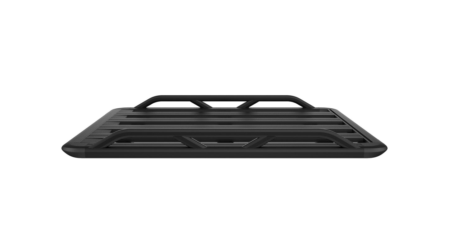 Galerie de toit Rhino-Rack Pioneer 6 1300x1240mm, robuste pour véhicule tout-terrain, en acier avec barres de support.