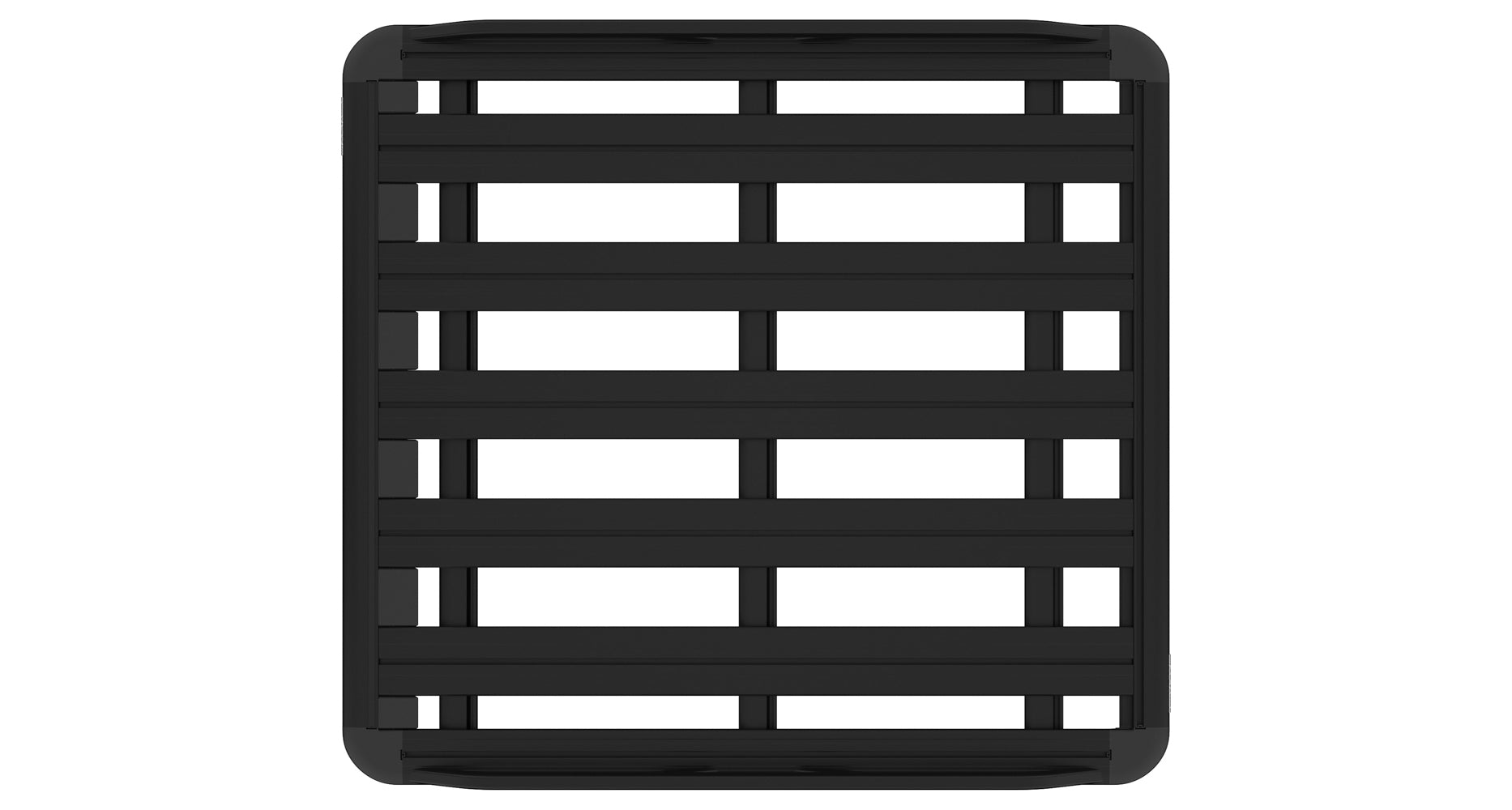 Galerie de toit Rhino-Rack Pioneer 6, 1500x1380mm, pour véhicule tout-terrain, en acier robuste avec barres de fixation.