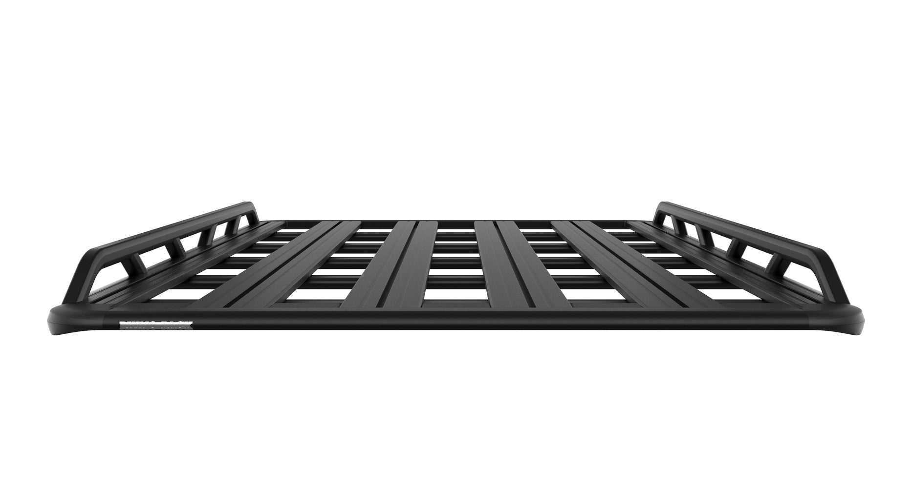 Galerie de toit RHINO-RACK Pioneer 6, modèle Tradie, 2100x1240mm, en aluminium, montée sur un véhicule tout-terrain.