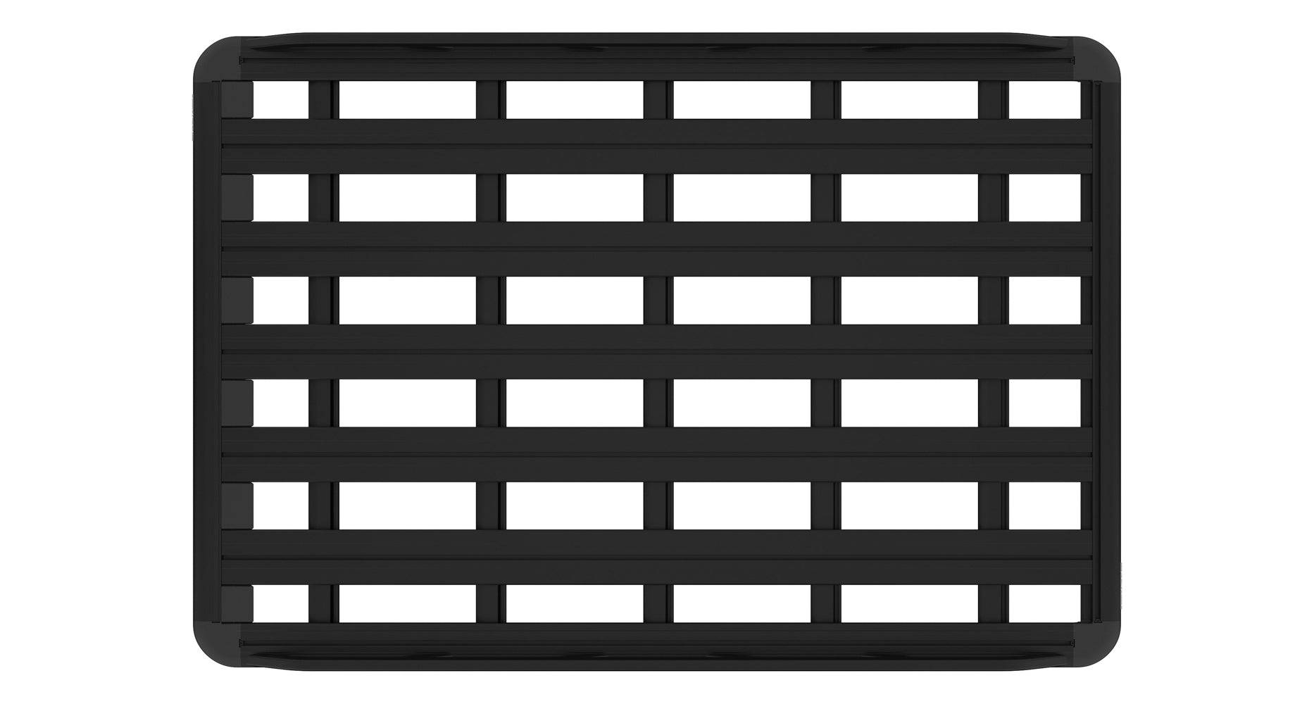 Galerie de toit Rhino-Rack Tradie Pioneer 6, 2100x1430mm, en acier, avec barres transversales pour véhicule tout-terrain.