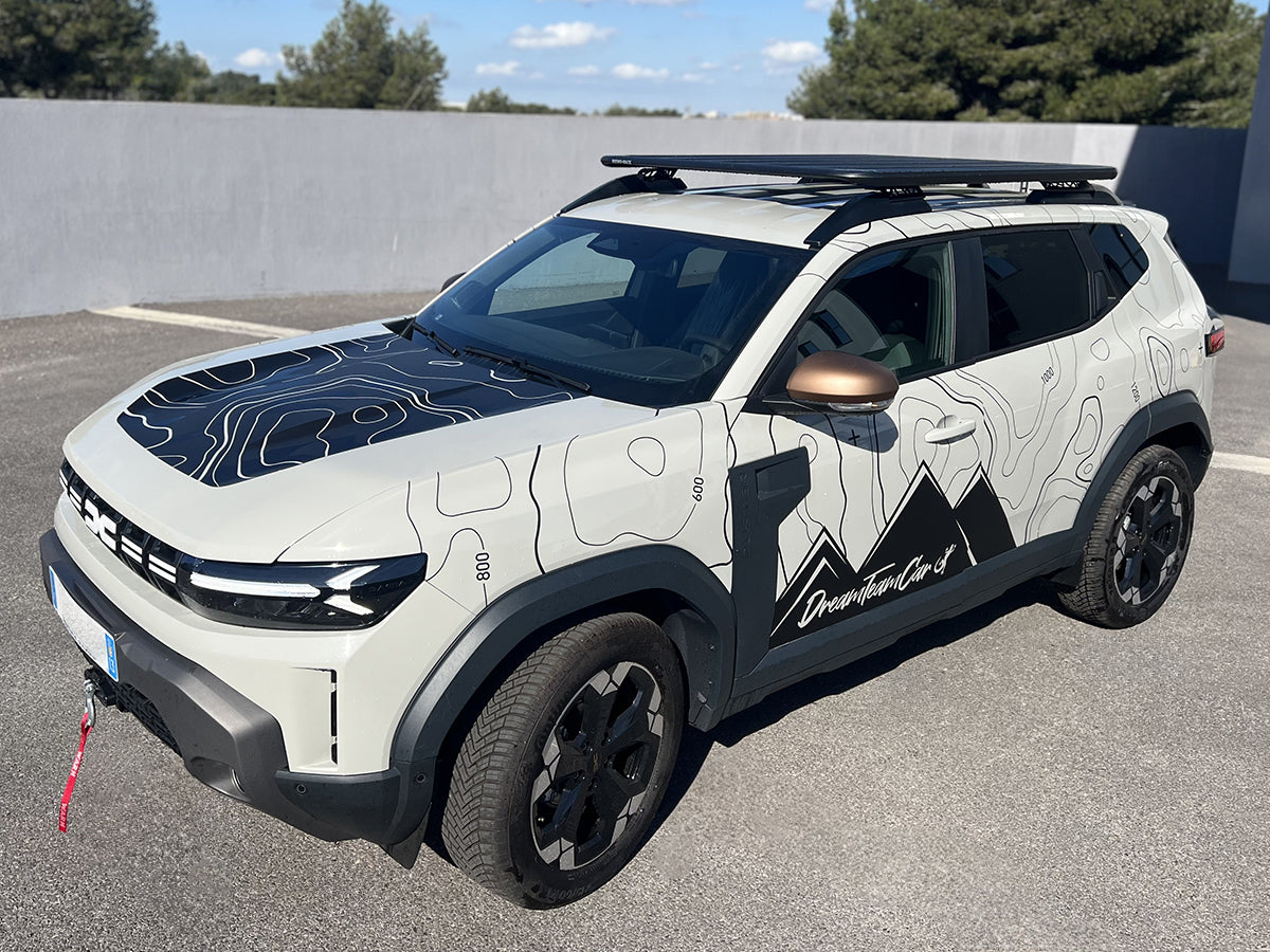 Kit fixation pour galerie de toit Rhino Rack sur Dacia Duster 2024+ N4 OFFROAD, supports de montage robustes et ajustables