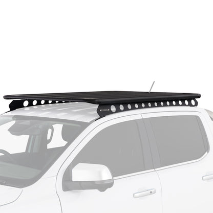 Galerie de toit Pioneer et Backbone de RHINO-RACK sur Isuzu D-Max N60 Double Cab 2020, vue de côté.