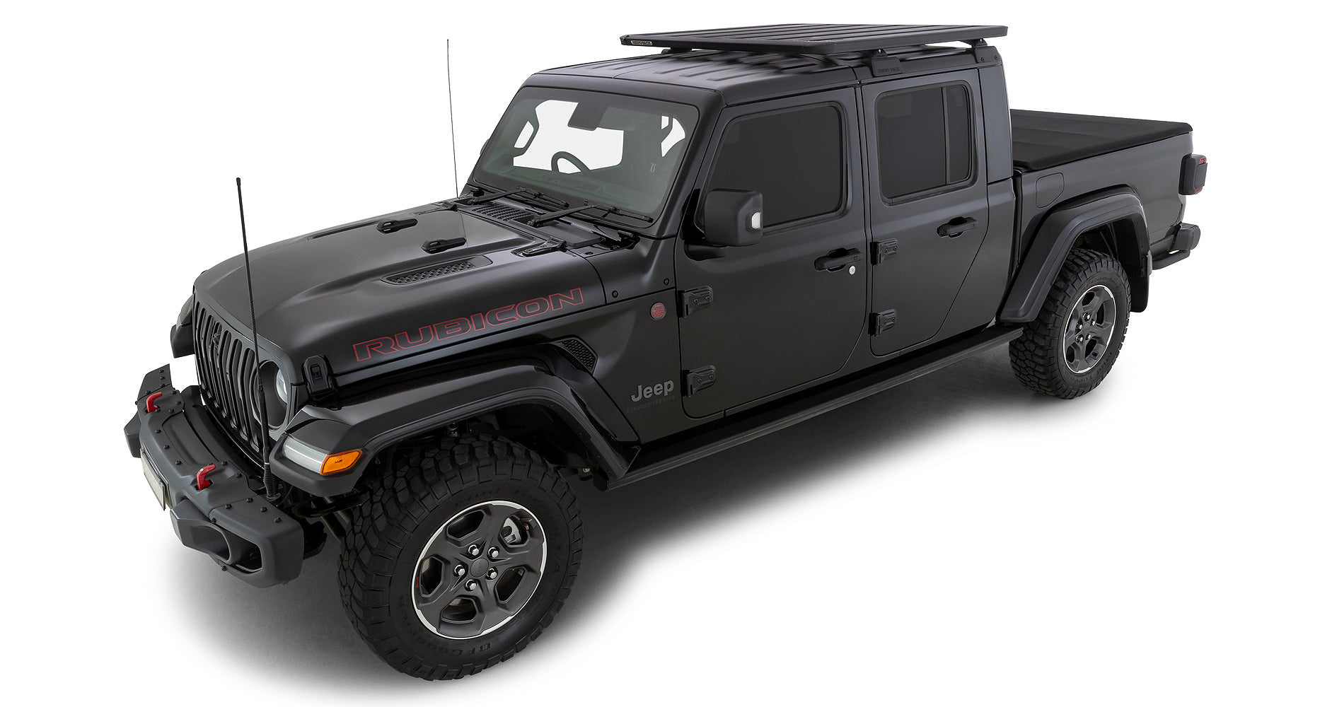Kit galerie de toit RHINO-RACK pour Jeep Gladiator JT, dimensions 1430x1300mm, avec barres robustes et fixation solide