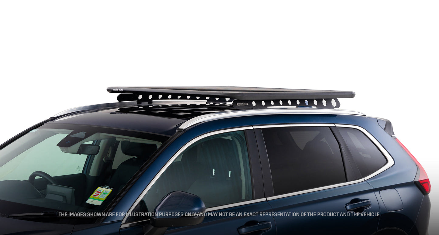 Kit galerie de toit Rhino-Rack Pioneer 6 pour Honda CR-V 2017+, 1300x1240mm, fixation latérale, montage robuste.