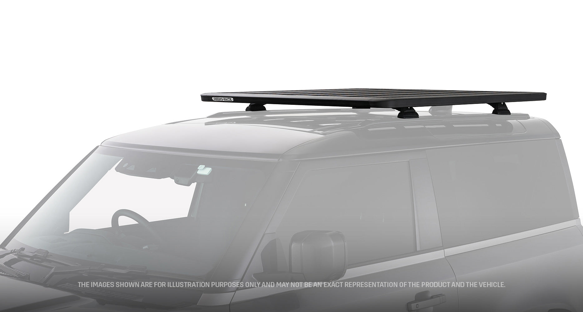 Kit galerie de toit Rhino-Rack Pioneer 6 pour Land Rover Defender II 90 avec pieds RCL-RCH, dimensions 1300x1240mm.