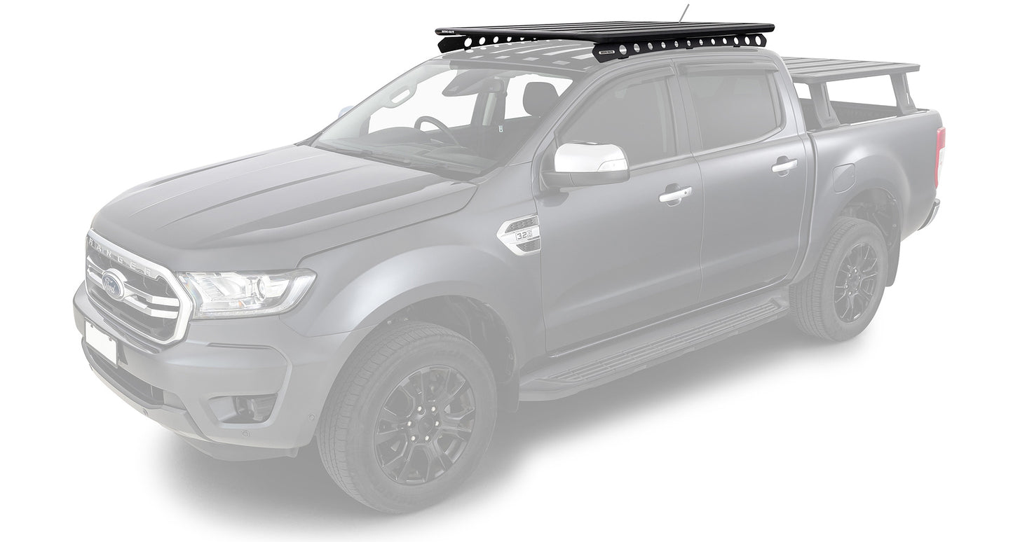 Galerie de toit Rhino-Rack Pioneer 6 1500x1240mm avec backbone, pour véhicule tout-terrain et accessoires.
