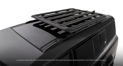 Kit galerie de toit Rhino-Rack Pioneer 6 pour Land Rover Defender II, 1500x1240mm, avec pieds RCL, montage robuste.