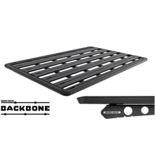 Galerie de toit Rhino-Rack Pioneer 6 1500x1430mm pour Toyota LandCruiser 300 Series double cab, vue de côté.