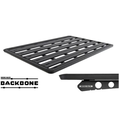Galerie de toit Rhino-Rack Pioneer 6 1500x1430mm pour Toyota LandCruiser 300 Series double cab, vue de côté.