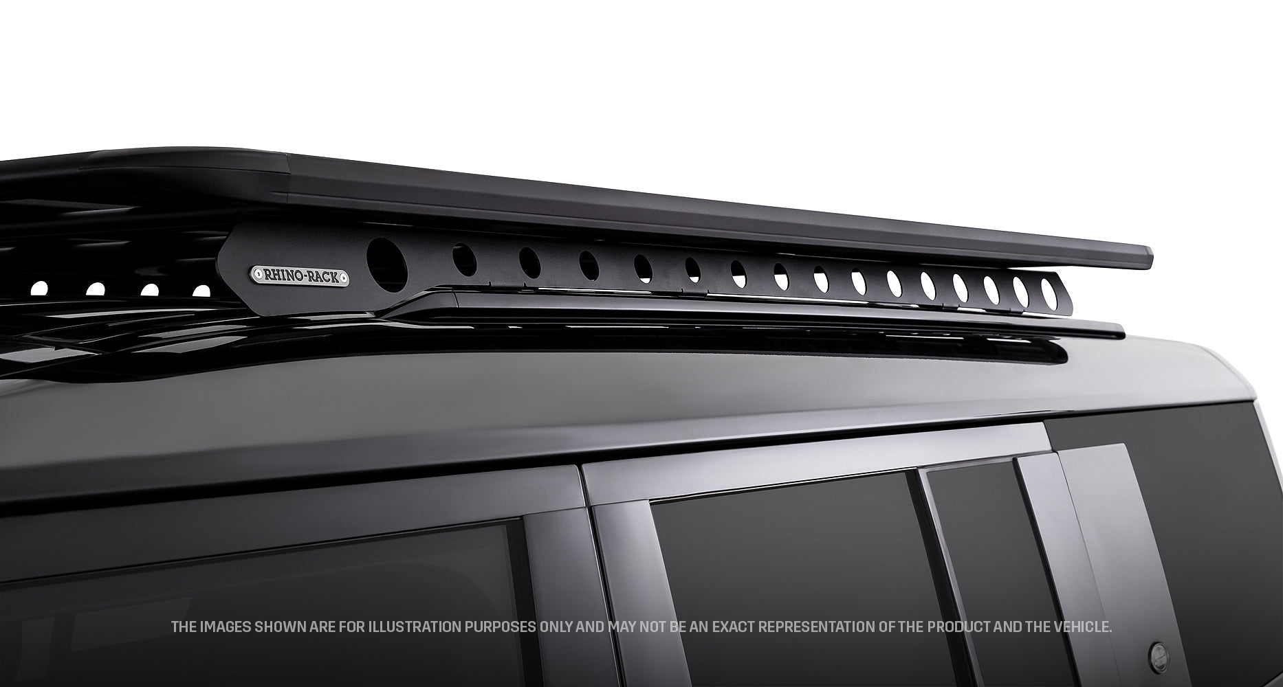 Galerie de toit Rhino-Rack Pioneer 6 pour Land Rover Defender II 130, structure robuste en acier, fixation solide, dimensions 2100x1240mm.