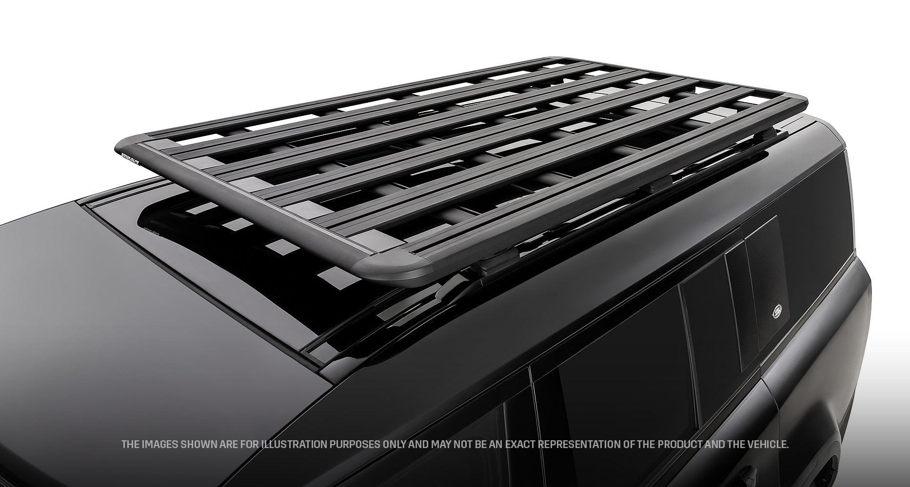 Galerie de toit Rhino-Rack Pioneer 6 pour Land Rover Defender II 130, 2100x1240mm avec pieds RCL, fixation robuste.